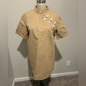 Marc by Marc Jacobs twill mandarin collar tunic dress